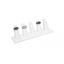 5 pc Ring Finger-White Leather (8 x 2 x 2 3/8") DP65.505-01