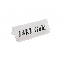 Plastic Sign "14K Gold" (1 x 3 1/2") DP98.5605