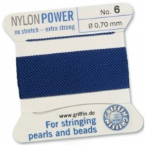 Nylon Bead Cord Dark Blue #6 NY05-666