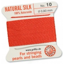 Silk Bead Cord Coral #10 SL05-1030