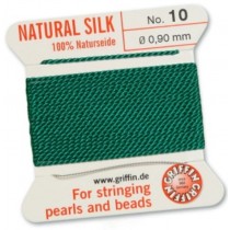 Silk Bead Cord Green #10 SL05-1054