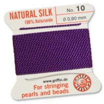 Silk Bead Cord Amethyst #10 SL05-1072