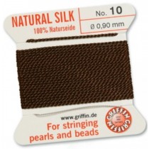 Silk Bead Cord Brown #10 SL05-1085