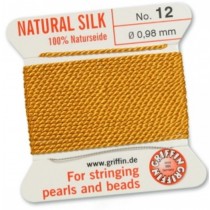 Silk Bead Cord Amber #12 SL05-1242