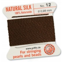 Silk Bead Cord Brown #12 SL05-1285