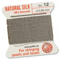 Silk Bead Cord Gray #12 SL05-1290