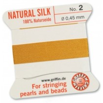 Silk Bead Cord Amber #2 SL05-242