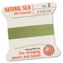 Silk Bead Cord Jade #2 SL05-250