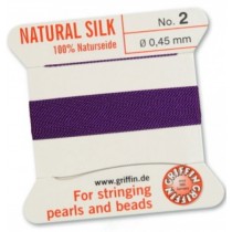 Silk Bead Cord Amethyst #2 SL05-272
