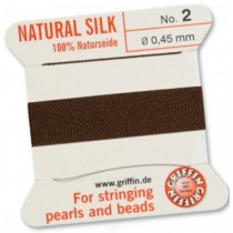 Silk Bead Cord Brown #2 SL05-285