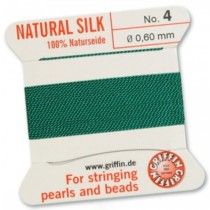 Silk Bead Cord Green #4 SL05-454