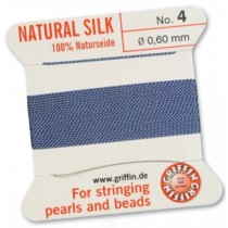 Silk Bead Cord Blue #4 SL05-464