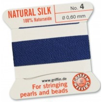 Silk Bead Cord Dark Blue #4 SL05-466