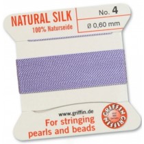 Silk Bead Cord Lilac #4 SL05-470