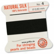 Silk Bead Cord Black #4 SL05-499