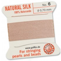 Silk Bead Cord Pink #6 SL05-616