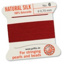 Silk Bead Cord Garnet #6 SL05-622