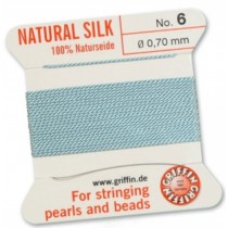 Silk Bead Cord Turquoise #6 SL05-662