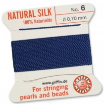 Silk Bead Cord Dark Blue #6 SL05-666