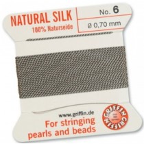 Silk Bead Cord Gray #6 SL05-690