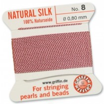 Silk Bead Cord Dark Pink #8 SL05-818