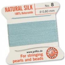 Silk Bead Cord Turquoise #8 SL05-862