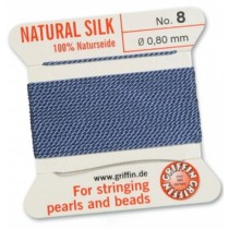 Silk Bead Cord Blue #8 SL05-864