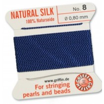 Silk Bead Cord Dark Blue #8 SL05-866