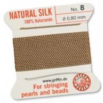 Silk Bead Cord Cornelian #8 SL05-884