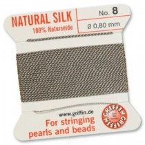 Silk Bead Cord Gray #8 SL05-890
