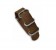 NATO-Style One-Piece Leather Strap Brown WB-410